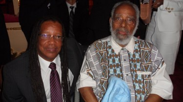 João Jorge ao lado de Abdias Nascimento em visita de Barack Obama ao Brasil