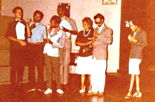 Do arquivo do ator Jorge Washington, o Grupo de Teatro do Calabar em ação no Teatro do Instituto Cultural Brasil-Alemanha em Salvador, nos anos 80