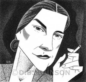 Mary McCarthy, escritora, em ilustração de D. B. Johnson